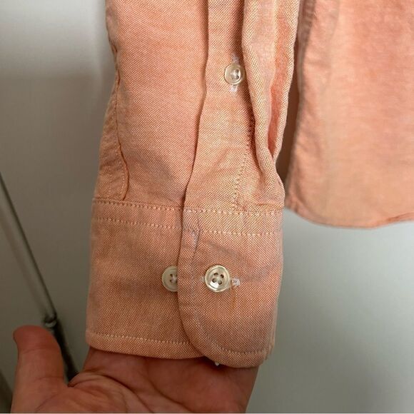 Sonoma Life Style Mens Shirt Medium Salmon Button Down Long Sleeve Cotton Classi - Picture 5 of 11